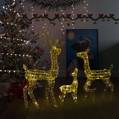 Berkfield Acrylic Reindeer Family Christmas Decoration 300 LED Warm White Price Comparisons | Compare The Build