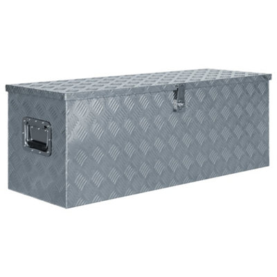 Berkfield Aluminium Box 110.5x38.5x40 cm Silver