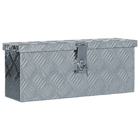 Berkfield Aluminium Box 48.5x14x20 cm Silver