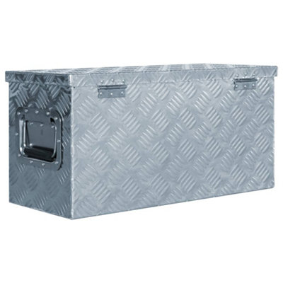 Berkfield Aluminium Box 61.5x26.5x30 cm Silver