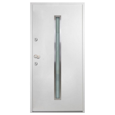 Berkfield Aluminium Front Door White 110x207.5 cm