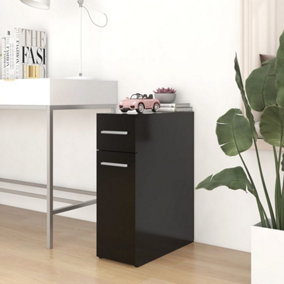 Berkfield Apothecary Cabinet Black 20x45.5x60 cm Engineered Wood