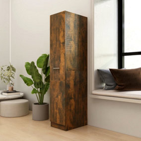 Berkfield Apothecary Cabinet Smoked Oak 30x42.5x150 cm Engineered Wood