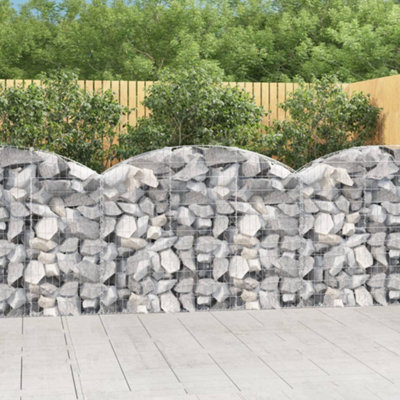 Berkfield Arched Gabion Basket 150x30x100/120 cm Galvanised Iron