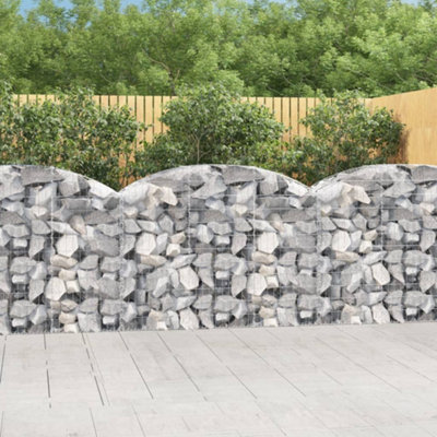 Berkfield Arched Gabion Basket 150x50x100/120 cm Galvanised Iron