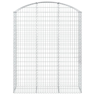 Berkfield Arched Gabion Basket 150x50x180/200 cm Galvanised Iron