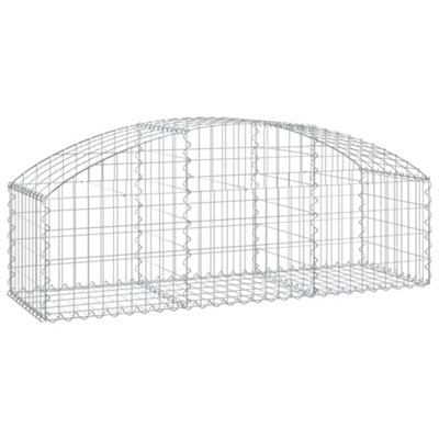 Berkfield Arched Gabion Basket 150x50x40/60 cm Galvanised Iron