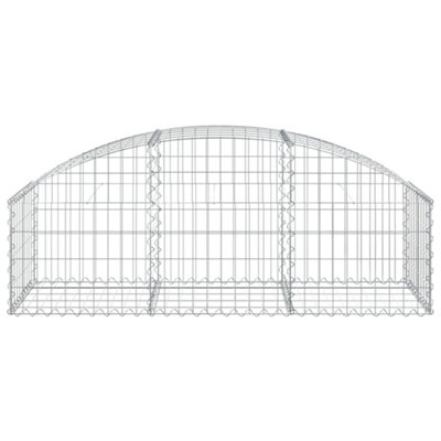 Berkfield Arched Gabion Basket 150x50x40/60 cm Galvanised Iron