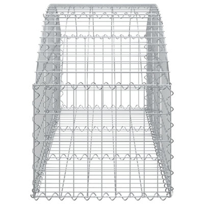 Berkfield Arched Gabion Basket 150x50x40/60 cm Galvanised Iron