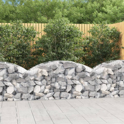 Berkfield Arched Gabion Basket 150x50x60/80 cm Galvanised Iron