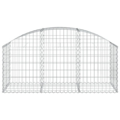 Berkfield Arched Gabion Basket 150x50x60/80 cm Galvanised Iron