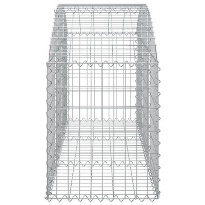 Berkfield Arched Gabion Basket 150x50x60/80 cm Galvanised Iron