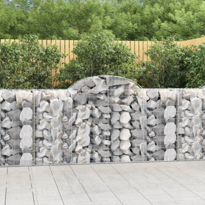 Berkfield Arched Gabion Basket 200x50x100/120 cm Galvanised Iron