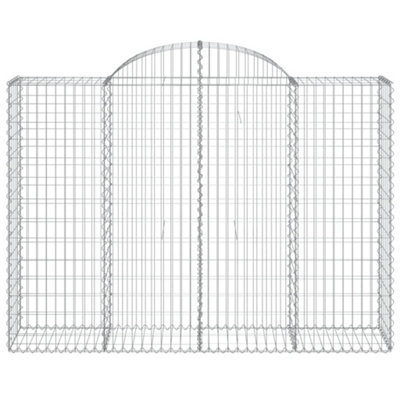 Berkfield Arched Gabion Basket 200x50x140/160 cm Galvanised Iron