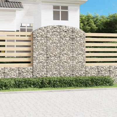 Berkfield Arched Gabion Basket 200x50x200/220 cm Galvanised Iron