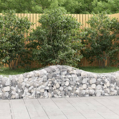 Berkfield Arched Gabion Basket 200x50x40/60 cm Galvanised Iron