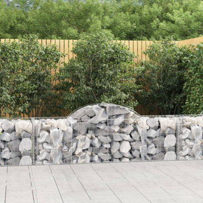 Berkfield Arched Gabion Basket 200x50x60/80 cm Galvanised Iron