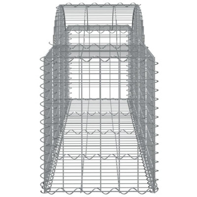 Berkfield Arched Gabion Basket 200x50x60/80 cm Galvanised Iron