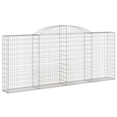 Berkfield Arched Gabion Basket 300x30x120/140 cm Galvanised Iron