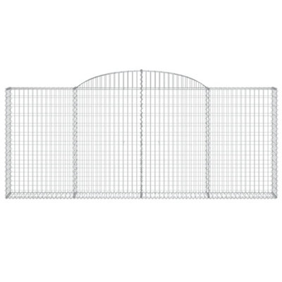 Berkfield Arched Gabion Basket 300x30x120/140 cm Galvanised Iron