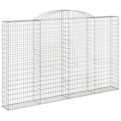 Berkfield Arched Gabion Basket 300x30x180/200 cm Galvanised Iron