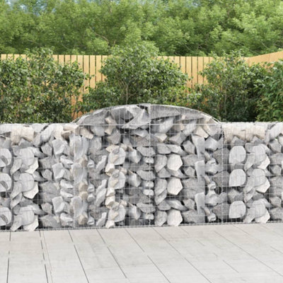 Berkfield Arched Gabion Basket 300x50x100/120 cm Galvanised Iron