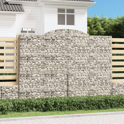 Berkfield Arched Gabion Basket 300x50x220/240 cm Galvanised Iron