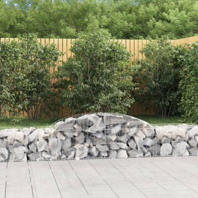 Berkfield Arched Gabion Basket 300x50x40/60 cm Galvanised Iron