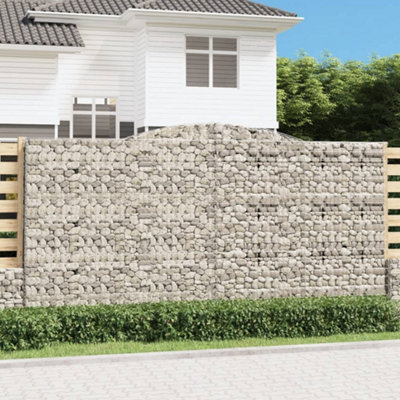 Berkfield Arched Gabion Basket 400x30x200/220 cm Galvanised Iron