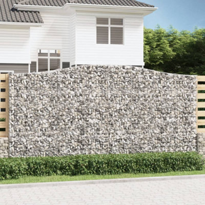 Berkfield Arched Gabion Basket 400x50x200/220 cm Galvanised Iron