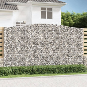 Berkfield Arched Gabion Basket 400x50x220/240 cm Galvanised Iron