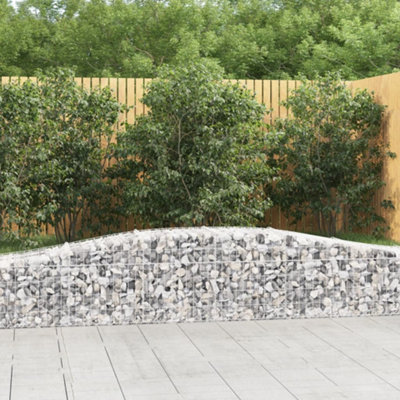 Berkfield Arched Gabion Basket 400x50x40/60 cm Galvanised Iron