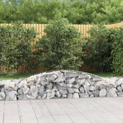 Berkfield Arched Gabion Basket 400x50x40/60 cm Galvanised Iron