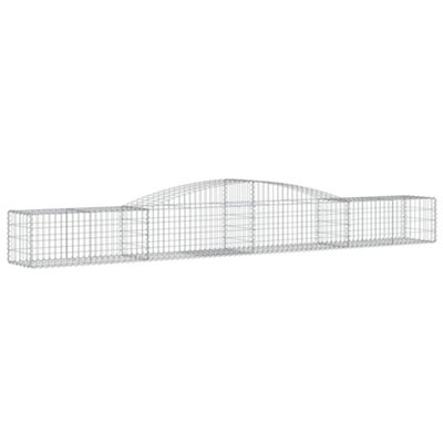 Berkfield Arched Gabion Basket 400x50x40/60 cm Galvanised Iron