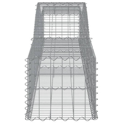 Berkfield Arched Gabion Basket 400x50x40/60 cm Galvanised Iron