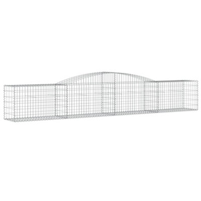 Berkfield Arched Gabion Basket 400x50x60/80 cm Galvanised Iron