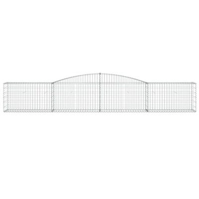 Berkfield Arched Gabion Basket 400x50x60/80 cm Galvanised Iron