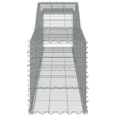 Berkfield Arched Gabion Basket 400x50x60/80 cm Galvanised Iron