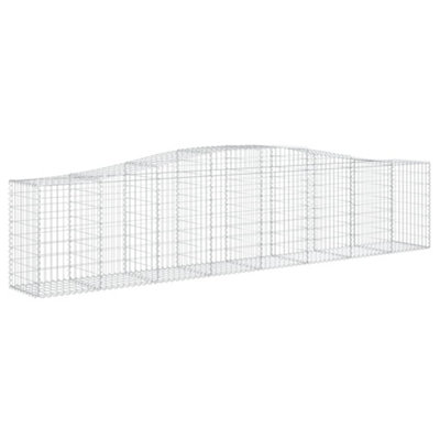 Berkfield Arched Gabion Basket 400x50x80/100 cm Galvanised Iron