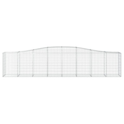 Berkfield Arched Gabion Basket 400x50x80/100 cm Galvanised Iron