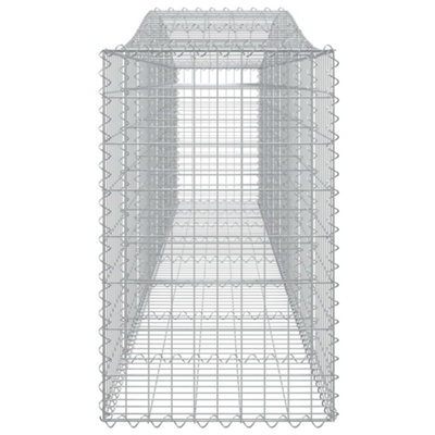 Berkfield Arched Gabion Basket 400x50x80/100 cm Galvanised Iron