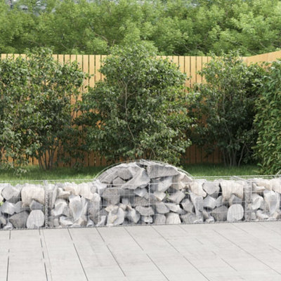 Berkfield Arched Gabion Baskets 10 pcs 200x50x40/60 cm Galvanised Iron