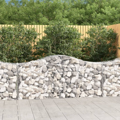 Berkfield Arched Gabion Baskets 10 pcs 200x50x80/100 cm Galvanised Iron