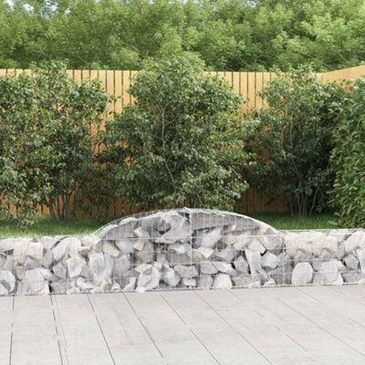 Berkfield Arched Gabion Baskets 10 pcs 300x30x40/60 cm Galvanised Iron