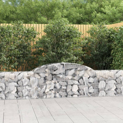 Berkfield Arched Gabion Baskets 10 pcs 300x30x60/80 cm Galvanised Iron