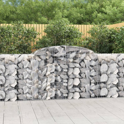 Berkfield Arched Gabion Baskets 10 pcs 300x50x100/120 cm Galvanised Iron