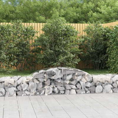 Berkfield Arched Gabion Baskets 10 pcs 300x50x40/60 cm Galvanised Iron