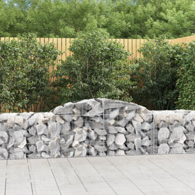 Berkfield Arched Gabion Baskets 10 pcs 300x50x60/80 cm Galvanised Iron