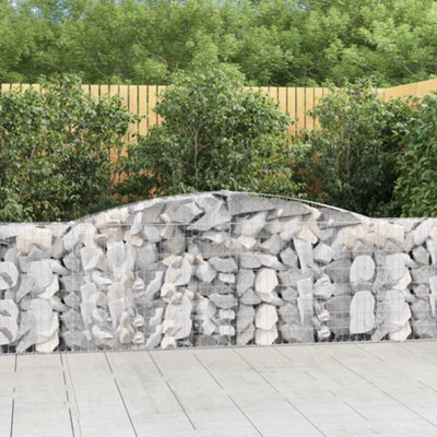 Berkfield Arched Gabion Baskets 10 pcs 400x30x100/120 cm Galvanised Iron