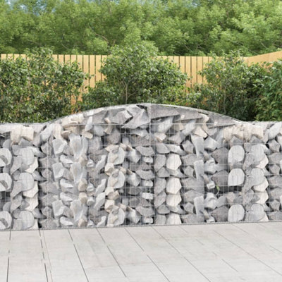 Berkfield Arched Gabion Baskets 10 pcs 400x50x100/120 cm Galvanised Iron